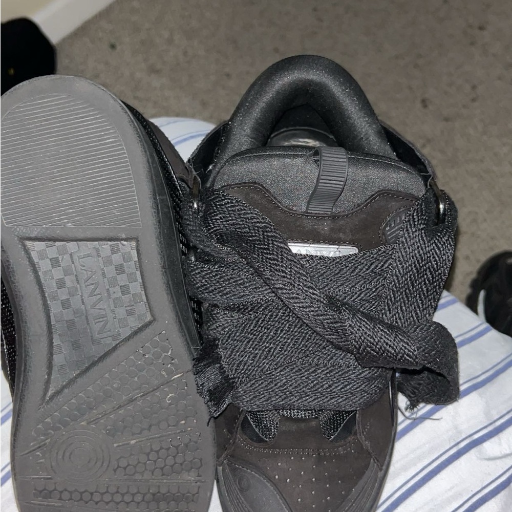 Lanvin Men's Black Lace-Up Sneakers